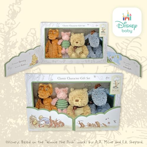 Image of KIDS PREFERRED Disney Baby Classic Winnie The Pooh and Friends 4 Piece Plush Collector Set Stuffed Animals