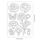 GLOBLELAND Frühling Nelke Transparente Silikonstempel Schmetterling Klare Stamps Blume Silikonstempel Für Kartengestaltung DIY Prägung Journaling