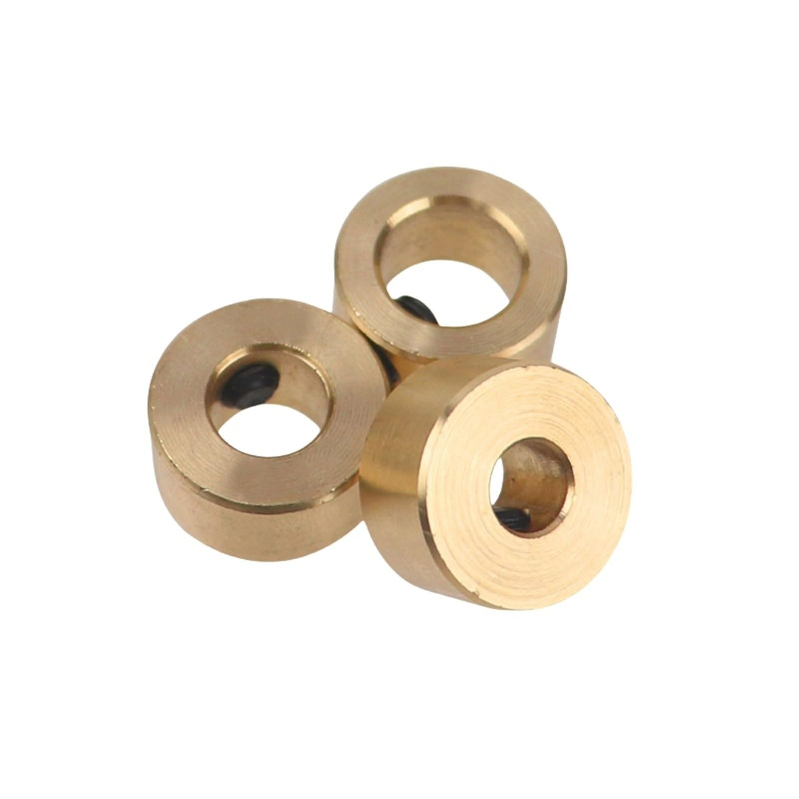 Drill Stop Collar Brass Positioner Ring Set 6/8/10mm, Depth Stop Collars and Wrench Woodworking Drill Bits 3Pieces