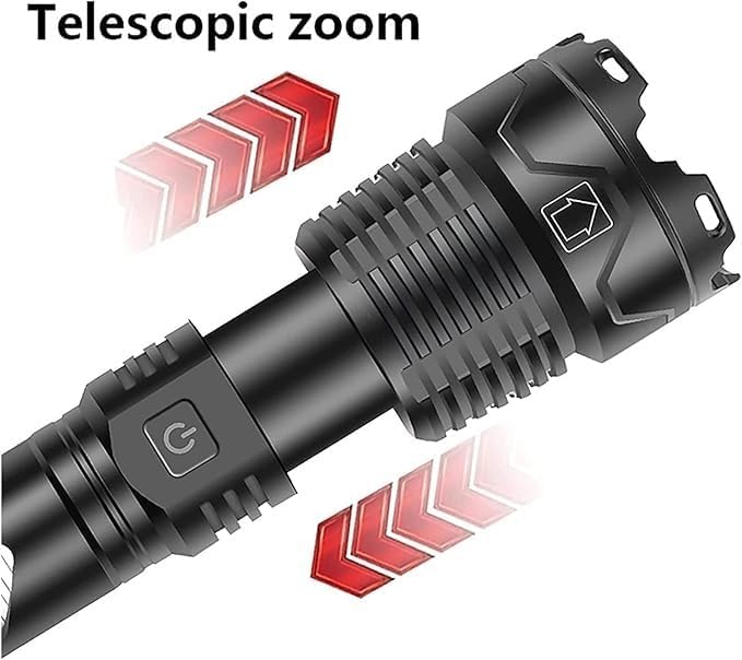 LED Flashlight Pack, Zoomable Tactical Flashlights with High Lumens and 5 Modes for Emergency and Outdoor Use -Camping Accessories