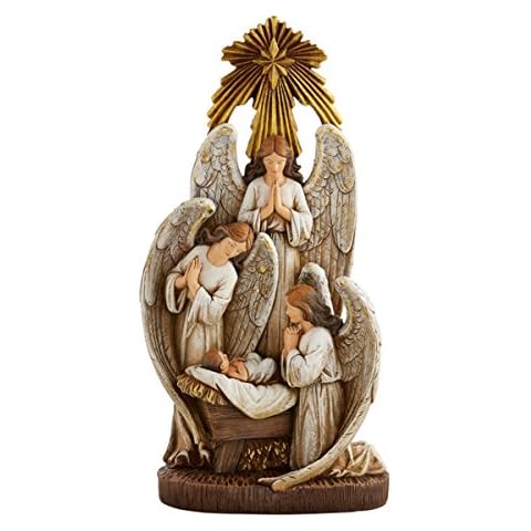Avalon Gallery CBC Group Advent and Christmas Resin Figurine, 13-Inch, Angels in Adoration Cover