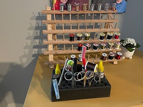 Aventik High Density Foam Fly Tying Vise Tool Holder Tool Caddy And Soft Foam Tool Caddy Tools Combo Pack Fly Tying Accessories Fly Tying Tool Station #TOP4