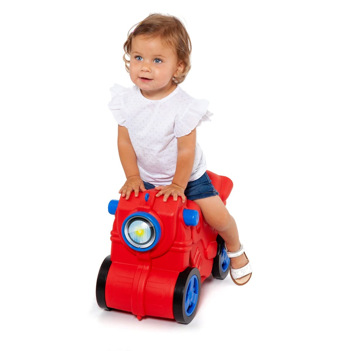 MOLTO | Kinderkoffer Molto Moto Rot | Kinderreisekoffer, Kinderhandgepäck, Kinderhandgepäck, Lernspielzeug für Kinder, Für Kinder ab 36 Monaten