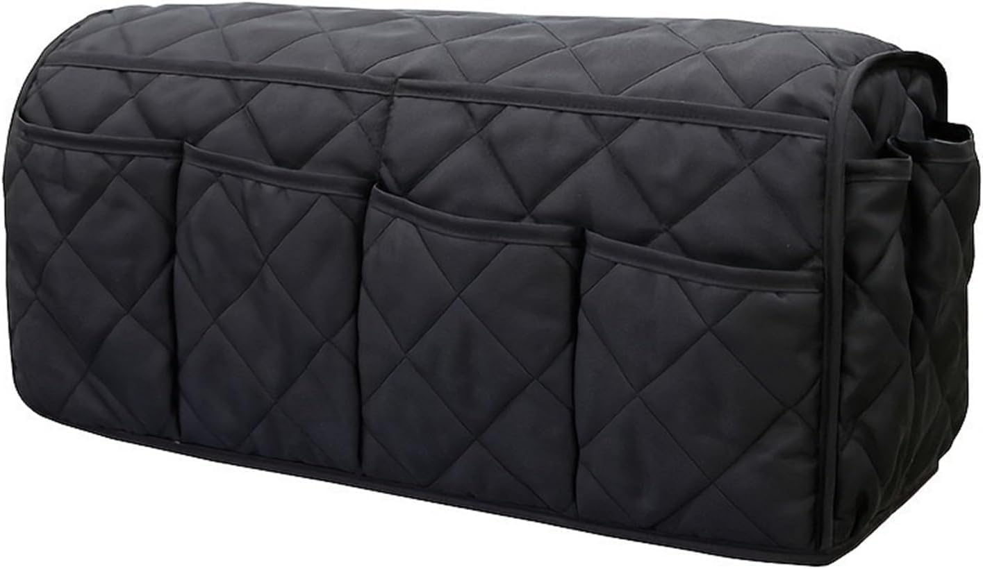 ZQINGQING Sofa Arm Tray Sofa Armrest Storage Bag TV Remote Holder Side Couch Caddy Control Organizer(Black)