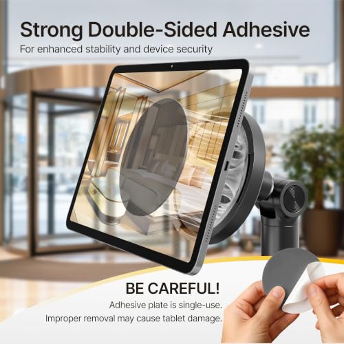 Image of monTEK Anti-Theft Tablet Wall Mount Kiosk, Security Lock, Frameless, Black | Universal compatibility with Fit 7 inch-15 inch Screen Size, Compatible with Ipad Series and Samsung Tab, Frameless Design, Black
