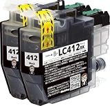 ブラザー用 LC412BK ブラック2本セット 純正と併用可 brother対応 互換インクカートリッジ 増量 MFC-J7300CDW MFC-J7100CDW 対応 LC412-4PK LC412BK A.I.S製