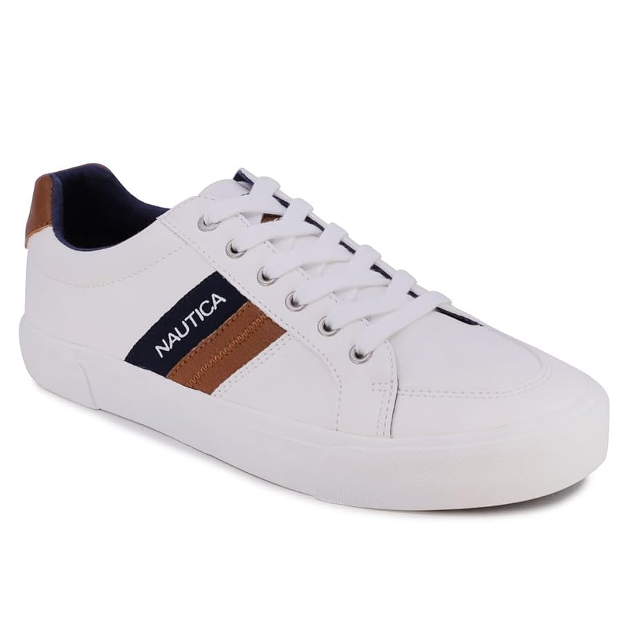 Nautica men's garrison casual lace-up boat shoes demonstrating maritime heritage design