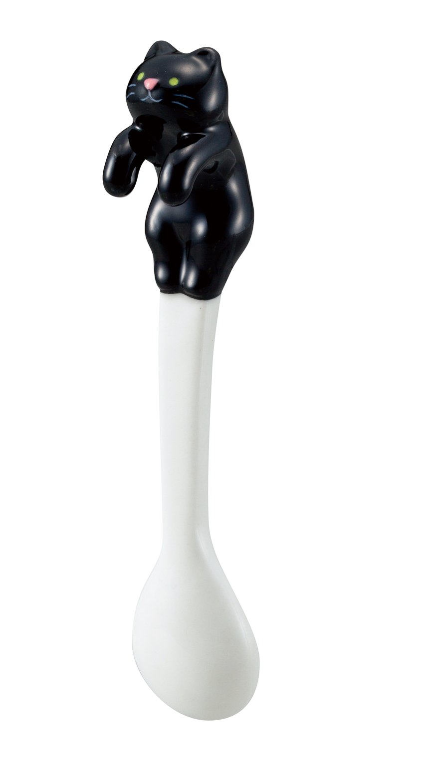 Amazon.co.jp: Japonmania デコレ(Decole) よじのぼりスプーン 黒猫