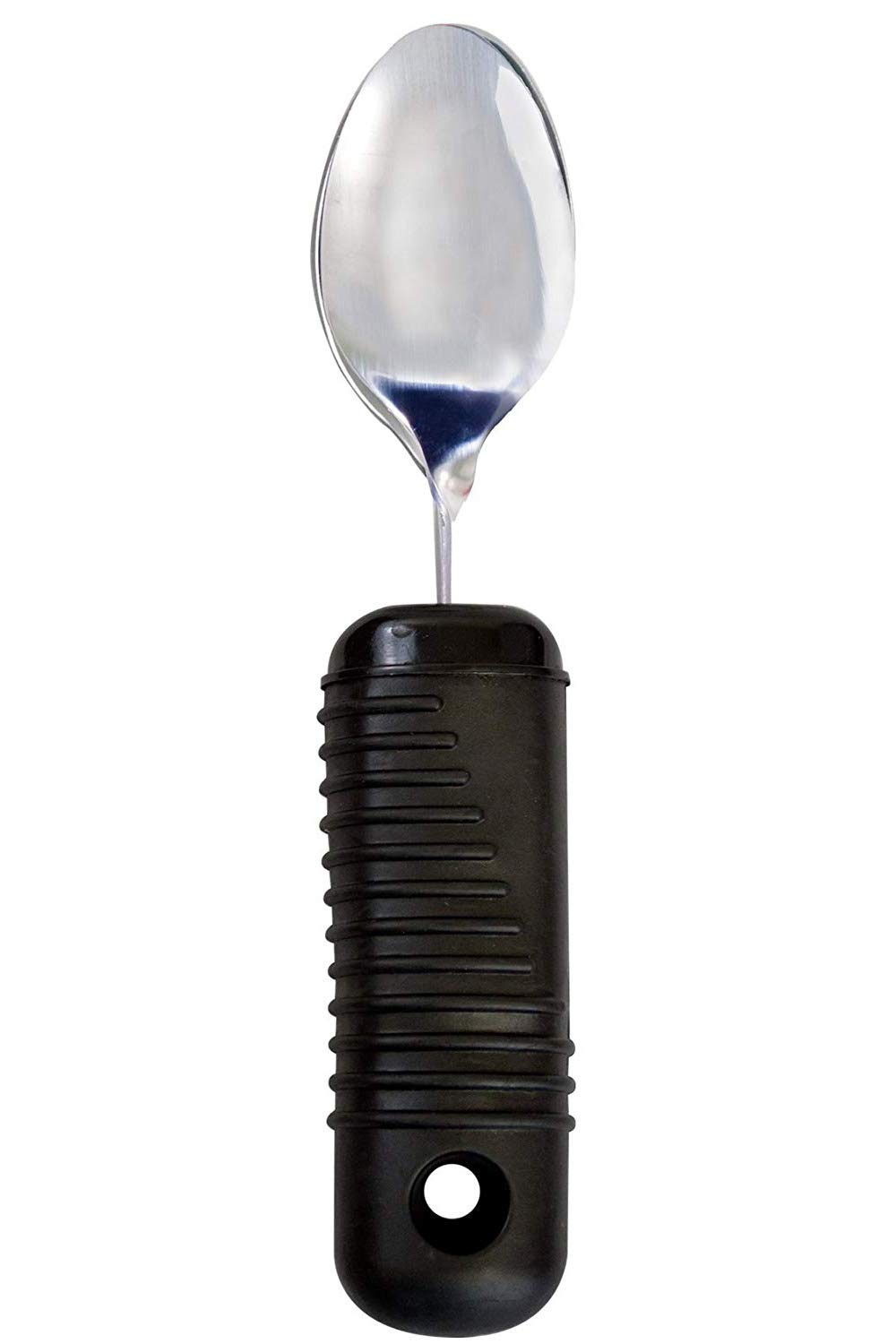 Set forchetta e Cucchiaio adattivo Curvo - 2 Pezzi Set di Posate Easy Grip per Anziani, artrite e Handicap - Posate inclinate Anti-Shake