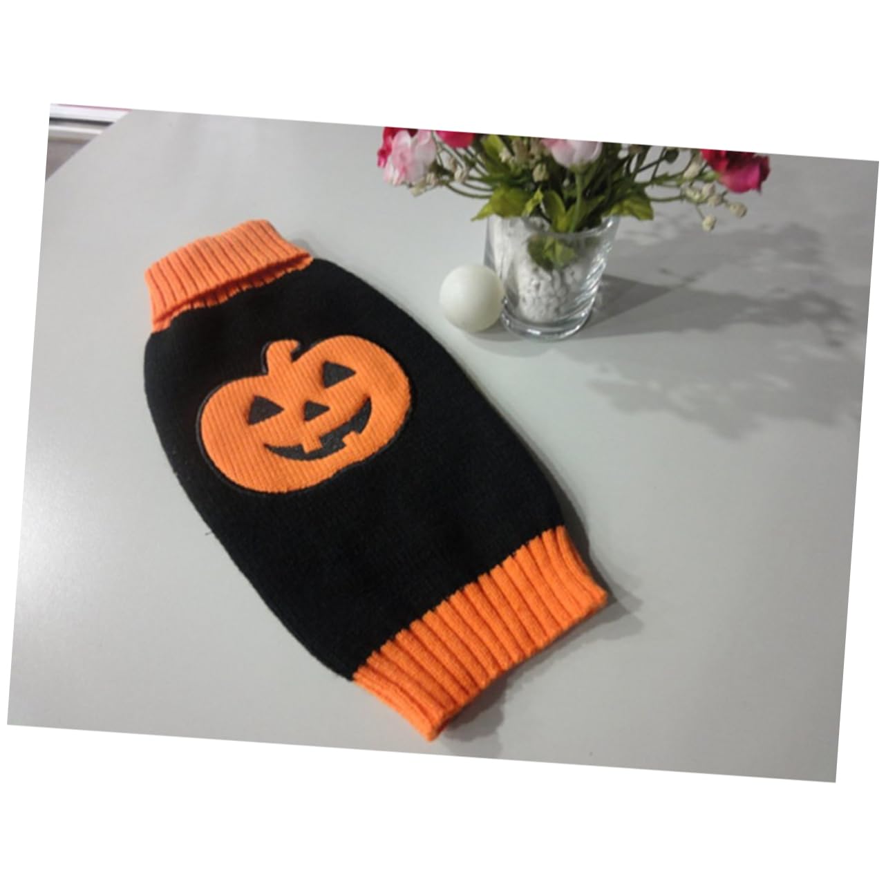 Kisangel 3 Pièces Pull pour Chien Citrouille pour Animaux de Compagnie vêtements d'halloween décor d'halloween déguisements Chandails décoration Pull-Over Robes Marrant décorer