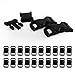 Grenhaven - Lot de 20 fermoirs à Clip en Plastique - pour Bracelets en paracorde/Collier pour Chien ou Chat - Noir – 3/8