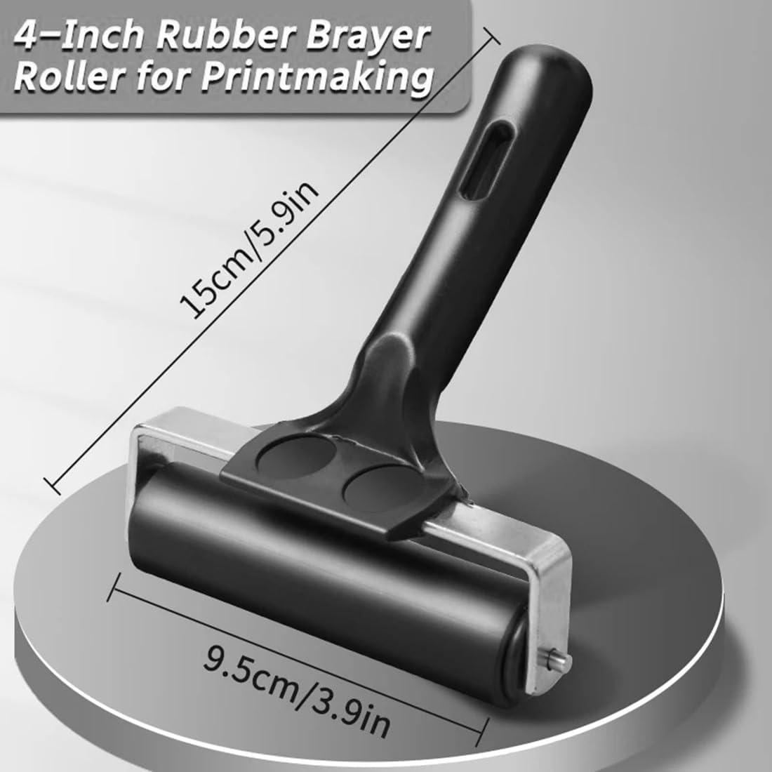 Brayer Roller Druckherstellung, Gummipresswalze, 10,2 cm, Diamant-Malrolle für Bastelprojekte, Tinte und Stempelwerkzeuge, Kartenmalerei