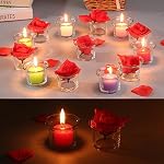 Clear Chunky Glass Lip Votive Candle Holders Tealight Votive Cups for Wedding Proposal, Spa, Aromatherapy, Meditation, 6 Counts by Shxstore - Image 4