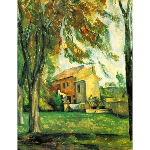 Toile Cézanne L'étang du Jas de Bouffan en hiver giclée décoration murale 61x45,7 cm