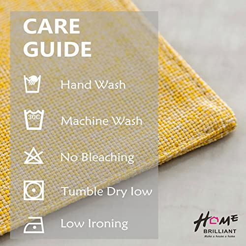 Home Brilliant Yellow Cloth Placemats Reusable Dinner Mats, Dinner Decorations Washable Heat Resistant Dining Table Mats - Image 4
