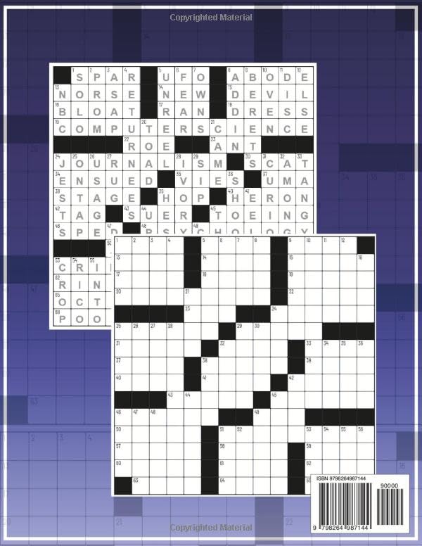 Easy Crossword Puzzle Book for Adults & Seniors: 90 Relaxing Puzzles in Large Print with Solutions | Fun Brain Games to Improve Memory, Focus & Vocabulary - Image 2