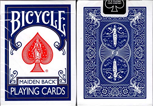 Bicycle Marked Maiden Back Naipes Poker Azul miniatura 2
