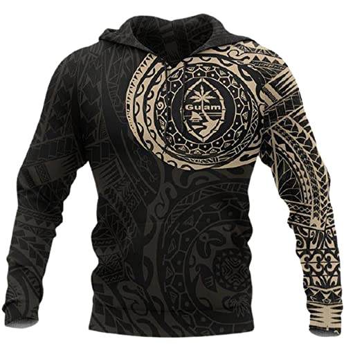 Unisex Novelty Hoodies 3D Printed Guam In My Heart Polynesian 3D Printed Pullover Sweatshirt, Guam In My Heart Polynesian Zip Hoodies with Front Pocket Gifts For Men And Women,Chrismas,ZDHD14793