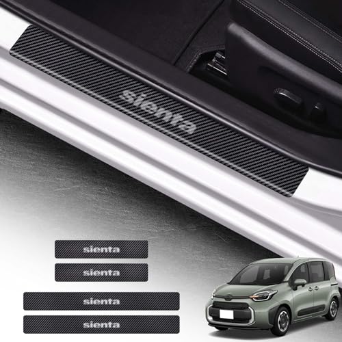 SUVVNE(スウ?ニ) スカッフプレート 新型シエンタ MXP 10系用 サイドステップガード SINETA MXP 10系(2022年8月〜現行)レザー素材 サイドステップ 防水 防汚れ 防傷 装着簡単 日本語取扱説明書付き 4点セット