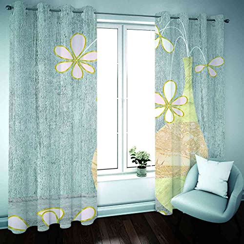 Rideau occultant à oeillets polyester isolant phonique de 200x160 cm pour salon