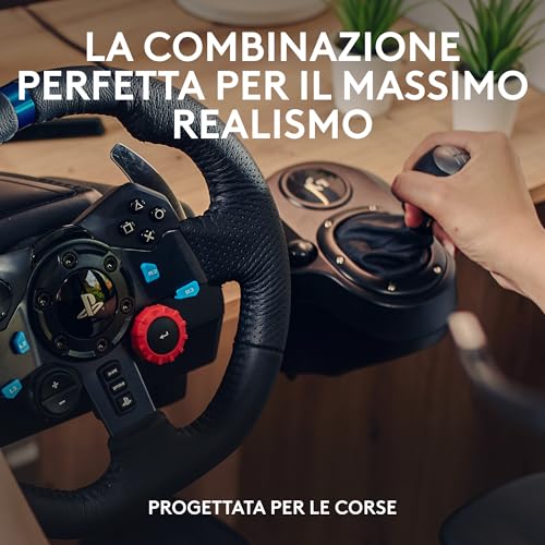 G29 SE Driving Force - volante e pedali da corsa, ritorno di forza dinamico, vera pelle + Driving Force Shifter - Per PS5, PS4 and PC, Mac - Nero - Controller - Immagine 1