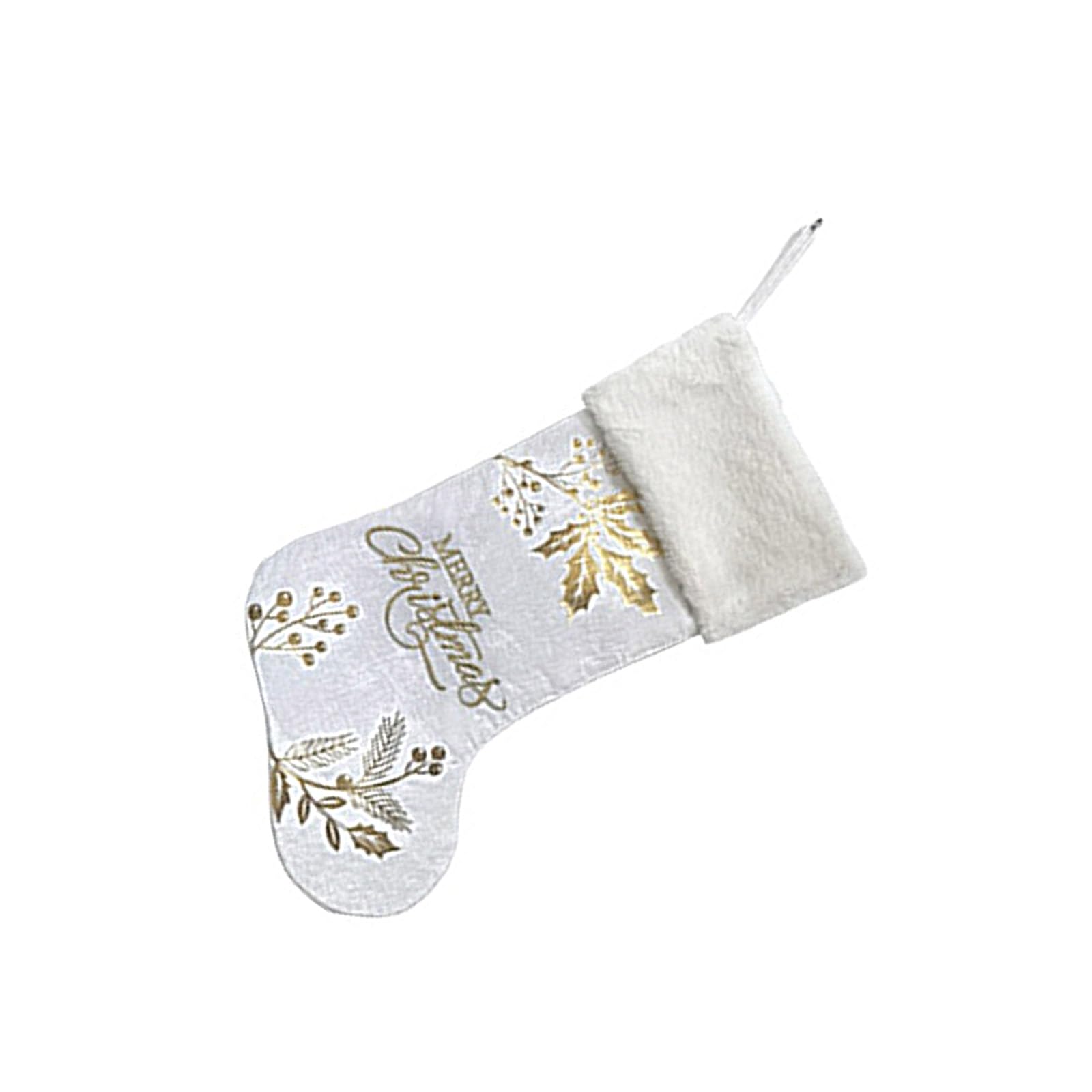carotoe Stylish Lettered Christmas Sock Comfortable Polyester Christmas Sock Decoration with Elegant Embroidered Letter Detail Fashion Stocking