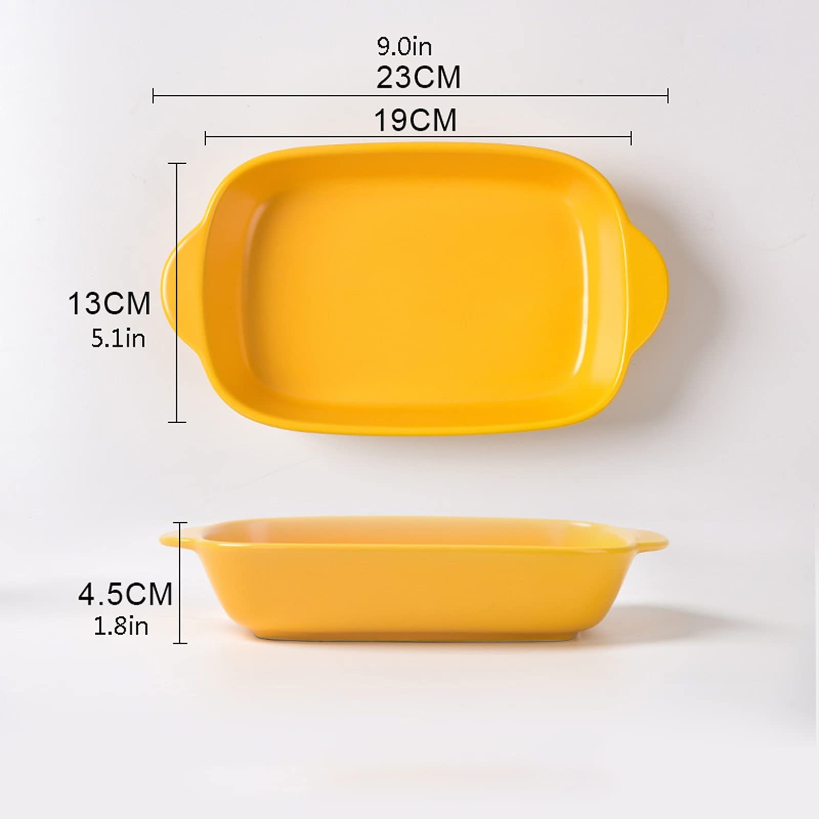 Fuente para Hornear Plato de horneado de cerámica de 6 Piezas, Horno para Mesa de cazuela de Mesa - Platos de cerámica para Hornear Platos de cazuela para cocinar y Servir Bandejas Horno