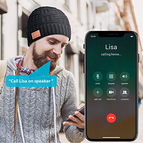 Cappello Bluetooth Idee Regalo Donna e Uomo, Regali Natale Originali Berretto Musicale Bluetooth 5.0, Ricaricabile Mantenere Lavabile Invernali Cappellino con Cuffie, Avvento Regalo Regali Lui e Lei - Image 7