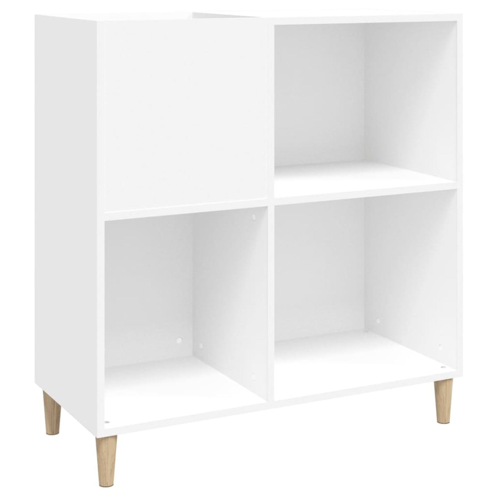 LAPOOH Armoire à disques Blanc 84,5x38x89 cm Bois d'ingénierie,Porte Vinyle,Meuble Platine Vinyle,Rangement Vinyle