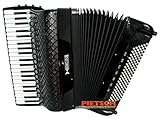 pigini akkordeon Farbe: Schwarz Pigini Akkordeon, Convertor 55/P Senior C, 4 Kinnregister, B-Griff russisch System