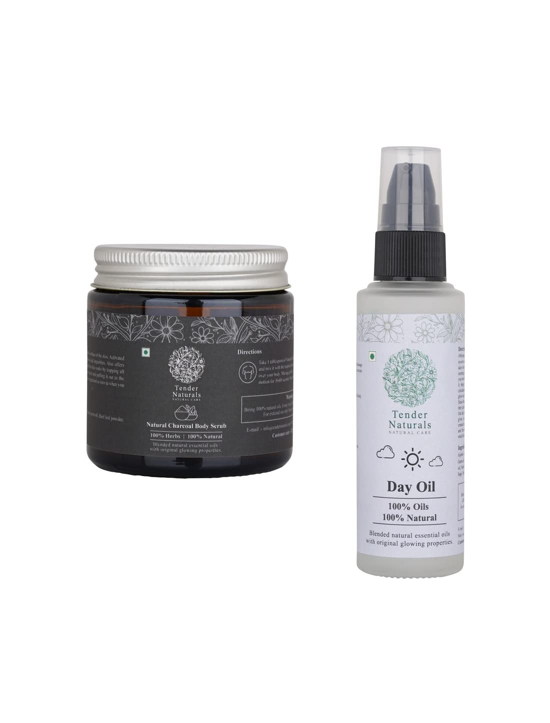 Body Scrub Charcoal Cleanser For Deep Exfoliation, Dead Skin Remover Scrub, Tan Removal, Blackhead Remover Scrub & Day Oil for Women & Men, Nourishing Body, Protected from Sun rays, Tanning All Skin Types Daily Use Body Massage Oil After Bath for Moisturizing Dry Skin-image-18