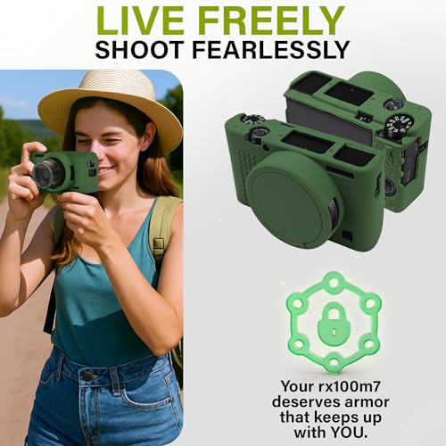 Funda de silicona para cámara Sony RX100 VII verde miniatura 5