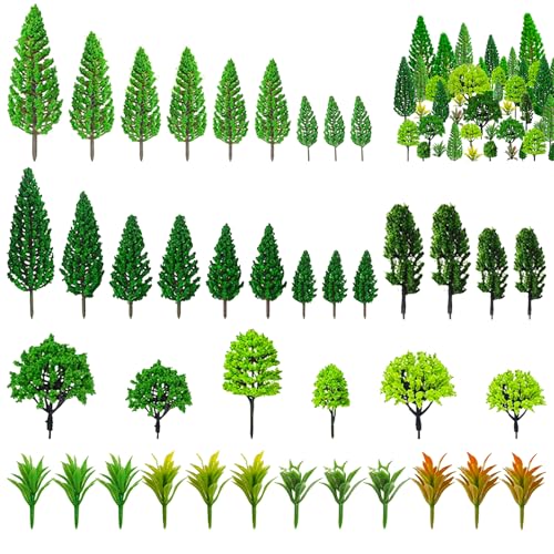 Ferizzia 40 Piezas Árboles Modelos, Arboles Modelo en Miniatura Paisaje