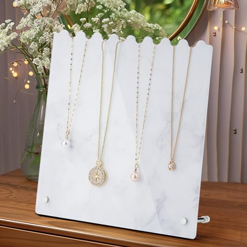 Présentoir acrylique réglable avec crochets pour rangement bijoux