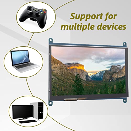 Image of 7-inch Display, Ultra HD Display Capacitive Touch Screen, Support for Independent Backlight Control and Hdmi Interface Input, Can Be Used As Hdmi /Raspberry Pi /Computer Monitor.