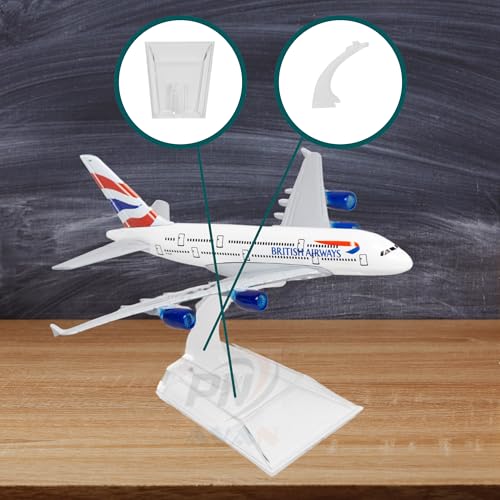 Image of British Diecast Aeroplane Scale Model only for Display, Size -16 cm-A80 (British Airways New)