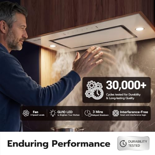 Image of 36 inch Range Hood Insert, 900 CFM Ducted /Ductless White Range Hood