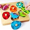 Wooden puzzles for toddlers 1 3 montessori toys for 1 2 year old boy girl birthday easter gifts dinosaur match eggs peg puzzles preschool learning toys for toddlers age 1 2  urban country home decor