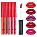 Produktbild Kapian Matt Nude Lipgloss Set,5 Stück Lippenstifte Matte Liquid Lipstick Stück,Langanhaltend und Wasserfest Nudefarben Rot Rosa Pink Velvet Lippenstift Wasserdichte Langlebige Flüssigkeit Kosmetik