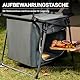 Ever Advanced Campingküche faltbar mit Windschutz Campingschrank klappbar mit 3 Tischplatte Bewahrungstasche Faltküche mit Tragetasche geeignet für Camping Garten Wohnwagen Familie