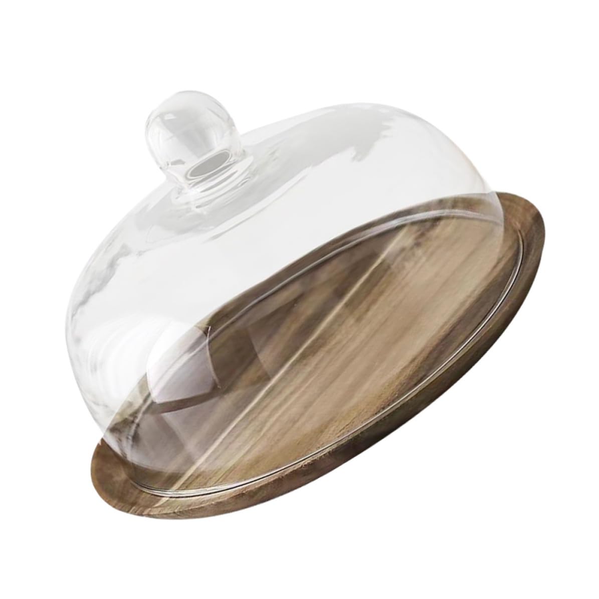 Plateau Cloche Présentation de Bois à Verre Desserts