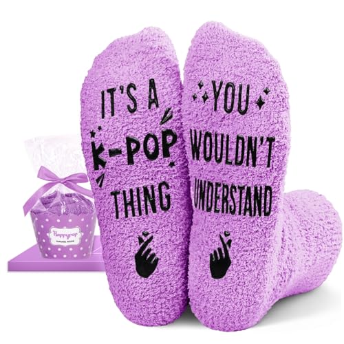 HAPPYPOP Kpop Gifts for Women - K Pop Socks for K-pop Fans Music Lovers, Kpop Korean Merch for Teen...