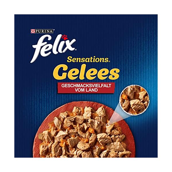 FELIX Sensations Gelees Katzenfutter nass in Gelee, Sorten-Mix, 6er Pack (6 x 12 Beutel à 85g) – Bild 4
