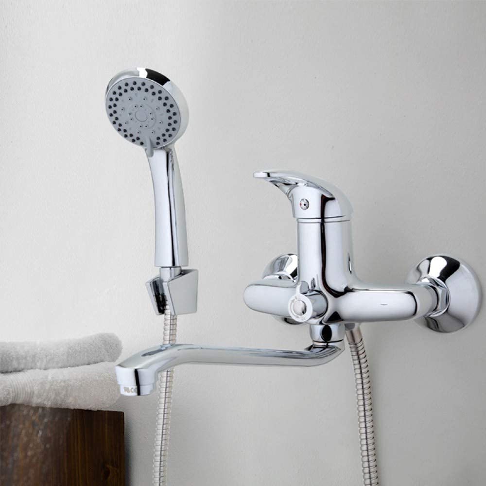 Robinet de baignoire en laiton chromé et design de luxe pour salle de bain