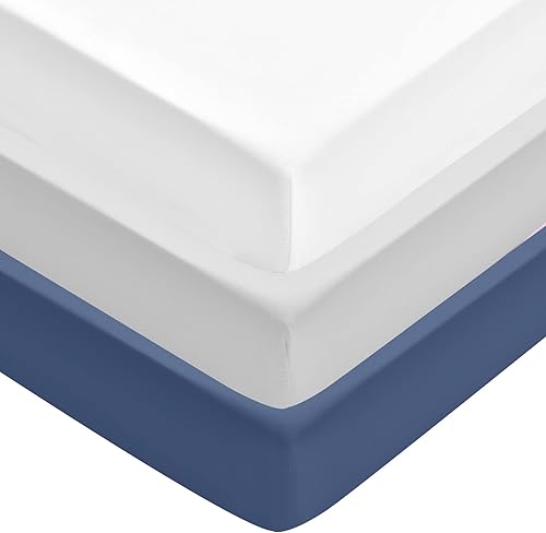 David's Kids Paquete de 3 sábanas bajeras para cuna, ultra suaves, cómodas, transpirables, para niños y niñas, 28 x 52 pulgadas, se adaptan a