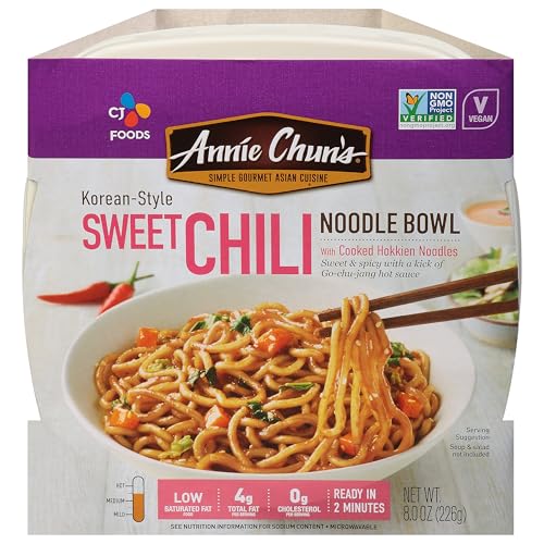 Annie Chun's Sweet Chili Noodle Bowl, Korean Style, Vegan, 48 Oz, 6 count