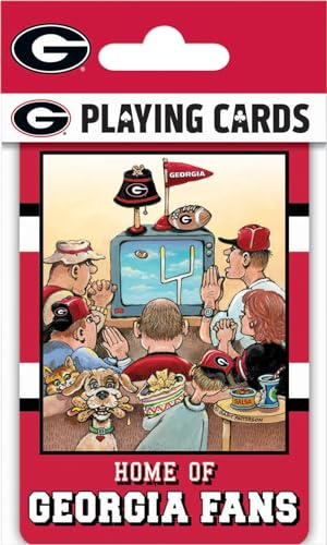Image of Masterpieces Adult Playing Cards - Georgia Bulldogs Fan Deck, 54 Card Custom Team Design