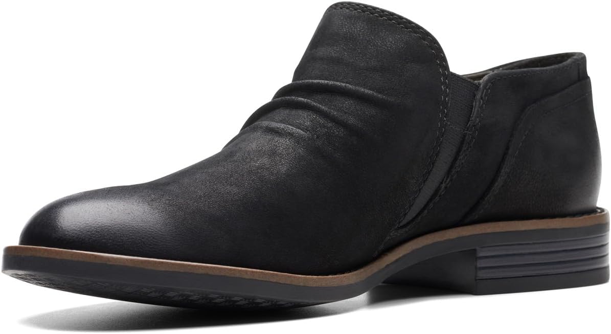 Clarks Women's Camzin Pace Oxford, Black Nubuck, 9 Wide