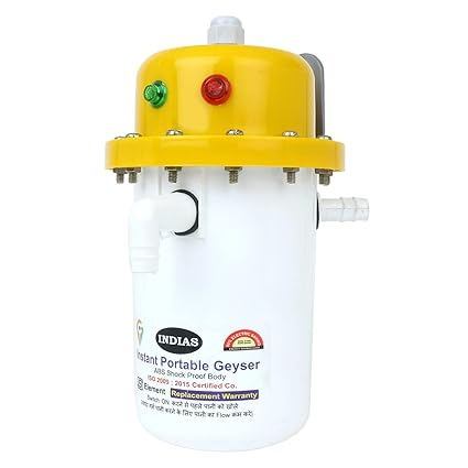 POWER-WORLD Instant Portable Geyser 1.5L Hot water with in 6sec 2 year replacement warranty (YELLOW)