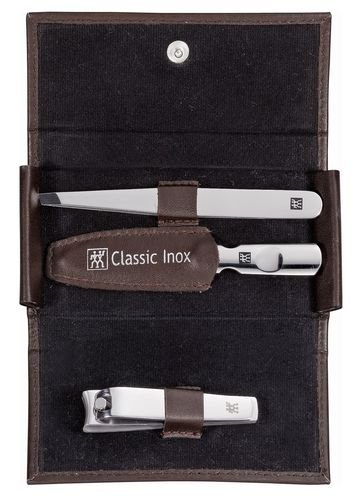 Zwilling 97435-006-0 Classic Inox Etui aus Rindleder mit Druckknopf, 3-teilig, braun – Bild 6